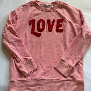 Love crewneck in size small